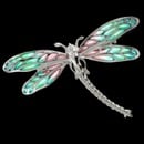 A unique art nouveau inspired pendant and brooch by Nicole Barr. Plique-a-Jour Enamel on Sterling Silver Turquoise Dragonfly Brooch. Pendant converter included. Measures 47mm. Rhodium Plated for easy care.