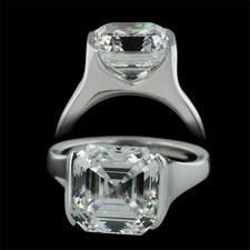 Sholdt  Sholdt platinum engagement ring for Asscher cut diamond