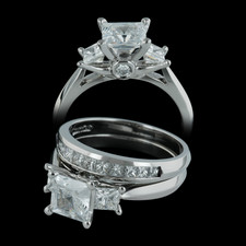 Scott Kay Scott Kay three stone princess cut engagement ring