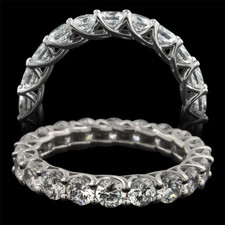 Pearlman's Bridal Platinum prong diamond eternity ring
