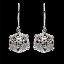 Closeout Jewelry Sterling silver garnet dangle earrings