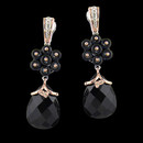 A beautiful pair of black onyx earrings from Bellarri. There are two diamond in the center of the "B" that have a total carat weight of 0.05(both earrings together). The earrings measure 58mm x 17mm.