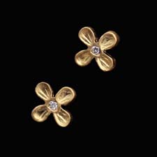 Cathy Carmendy Cathy Carmendy 20kt y.g. flower earrings with diamonds