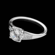 Michael Bondanza's platinum Madison engagement ring with .23ct of tapered baguette diamonds.  Clean lines.  Center diamond not included.
