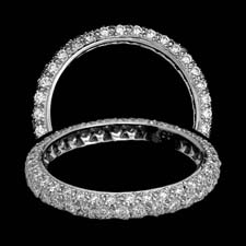 Pearlman's Bridal Platinum 3 sided diamond pave eternity ring