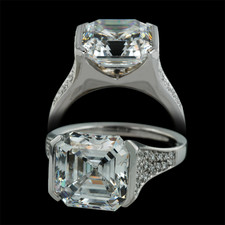 Sholdt  Sholdt platinum Vashon engagement ring with diamonds
