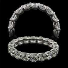 Pearlman's Bridal Platinum shared prong diamond eternity ring