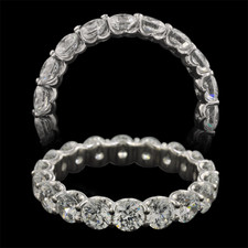 Pearlman's Bridal Platinum shared prong diamond eternity rng