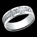 A great looking 14k white gold 7.5mm mens wedding band. This ring features Hammer center design with bevel edges. This ring is priced for a size 10, but can be made in other sizes. Prices may vary based on finger size.


