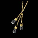 20kt yellow gold triple Aqua briolette drop necklace designed by Cathy Carmendy.