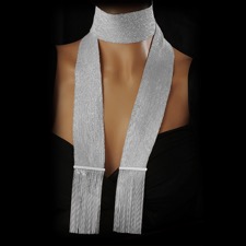 Peter Storm Tessuto silver silk scarf