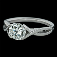 Sholdt  Sholdt platinum criss-cross engagement ring