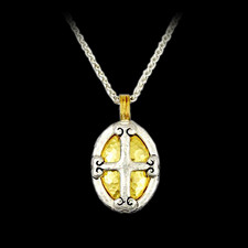 Gurhan Sterling Silver and Gold Cross