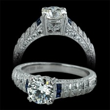 Beverley K Platinum diamond halo engagement ring by Beverly K