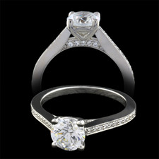 Pearlman's Bridal Platinum diamond engagement ring