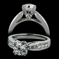 Scott Kay channel set princess and surprise diamond ring