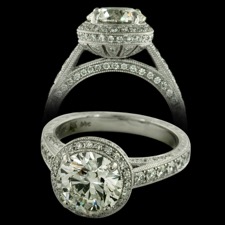 Beverley K Platinum diamond halo engagement ring By Beverly K