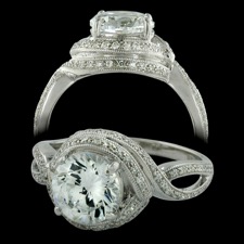 Beverley K 18kt white gold diamond halo ring