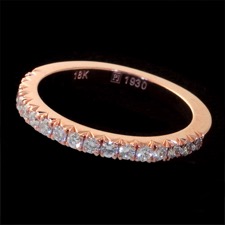 Pearlman's Bridal Venetian 18kt rose gold diamond band