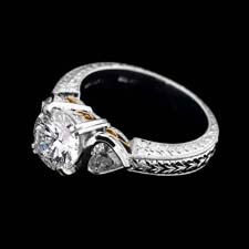 Michael Beaudry platinum diamond semi-mount ring