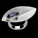 Make a fashion statement with this very unusual ring by Bastian Inverun. The ring features a marquise shape amethyst bezel set and perched on a brush finish leaf. 
