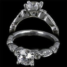 Harout R 18k white gold side stones wedding ring