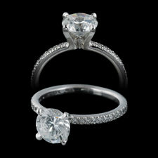 Michael B. platinum Petite Princess engagement ring