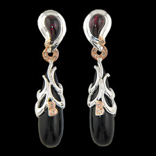 Bellarri black onyx and rhodonite earrings
