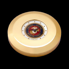 Chelsea Clocks US Marine Corps Chart Weight Clock in Brass