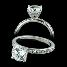 Pearlman's Bridal Platinum pave' diamond engagement ring