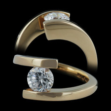 Steven Kretchmer 18k gold tension set engagement ring