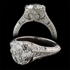 Beverley K Platinum Art Deco Engagement ring
