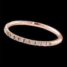 Pearlman's Bridal 18kt gold mini prong diamond band