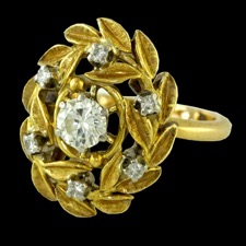 Estate Jewelry Jabel 18k gold cocktail ring