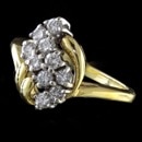 A beautiful vintage 16k gold diamond ring. There are 10 round diamonds in the ring. The diamonds have a color of approximately H. Total carat weight is approximately 0.45 carats. You do not see a lot of 16k gold rings.

The ring is a size 5.75. weighs 4.2 grams.