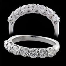 Pearlman's Bridal 18kt diamond 7 stone wedding band