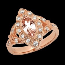 Beverley K Rose gold Morganite diamond ring