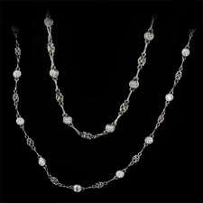 Bridget Durnell Platinum and diamond link necklace