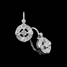 Beverley K 18kt white gold diamond lever back earrings