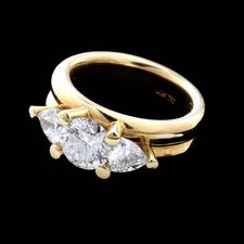 Whitney Boin 18kt yellow gold 3-stone post engagement ring