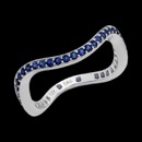 A unique stackable 18k white gold eternity ring from Beverley K. This ring has pave blue sapphire that weigh 0.66 total carat weight of sapphires. This ring can come in a variety of gold colors and gemstone types. You can add more of the same ring for a look that all occasions and outfits. 
