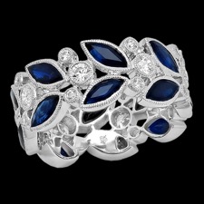 Beverley K blue sapphire and diamond eternity band