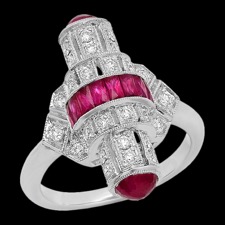 Beverley K Red ruby and diamond ring