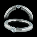 Sleek and fashionable, this Steven Kretchmer polished platinum rounded engagement ring beautifully suspends a 0.25ct center stone, not included. Finger and diamond size needed for exact price.
