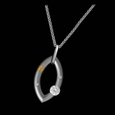 Steven Kretchmer platinum and 24kt. Gold Sweet Mini-Mango necklace with a .25ct round diamond. Priced without chain.

