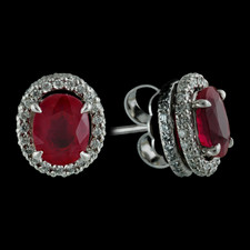 Michael B. ruby and diamond earrings