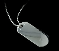 Closeout Jewelry Dorfman silver Dog Tag necklace