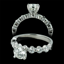 Memoire platinum and six diamond ring