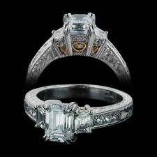 Michael Beaudry platinum semi-mount engagement ring
