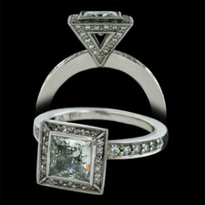 Chris Correia platinum diamond ring for square center